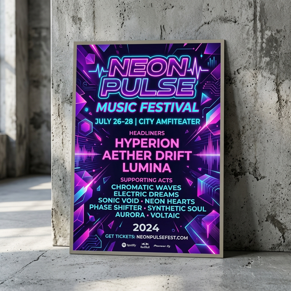 Poster Design - Neon Pulse Festival